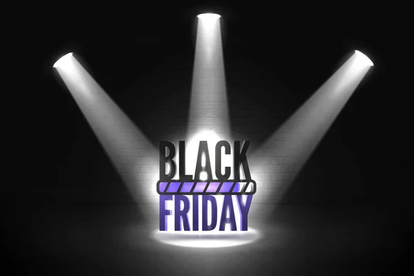 Black friday loading realistic vector banner template — Stock Vector