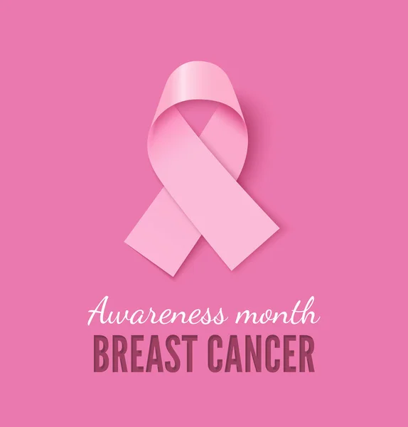 Modèle vectoriel d'affiche du mois de sensibilisation au cancer du sein — Image vectorielle
