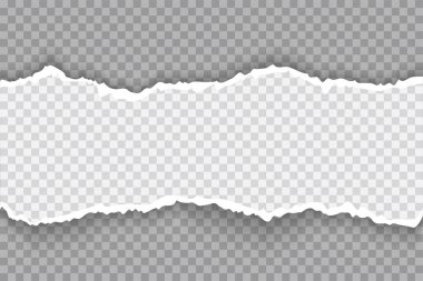 Yırtık kenarlı yırtık kağıt gerçekçi vektör çizimi