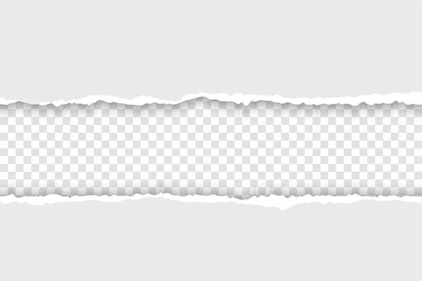 Torn paper with ripped edges realistic vector illustration