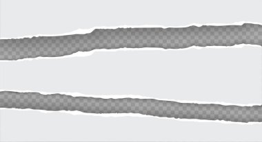 Yırtık kenarlı yırtık kağıt gerçekçi vektör çizimi