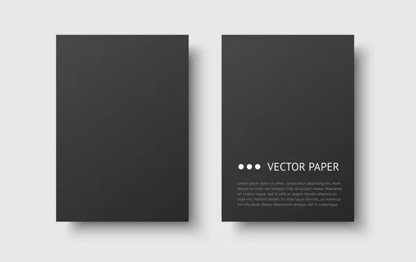 Plantilla realista de papel vacío de formato A4 con sombras suaves aisladas sobre fondo blanco — Vector de stock