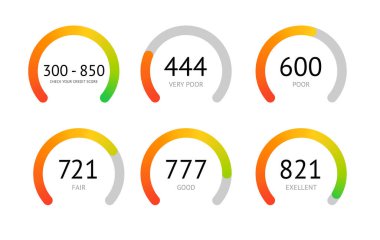 Kredi notu kavramı düz vektör çizimi