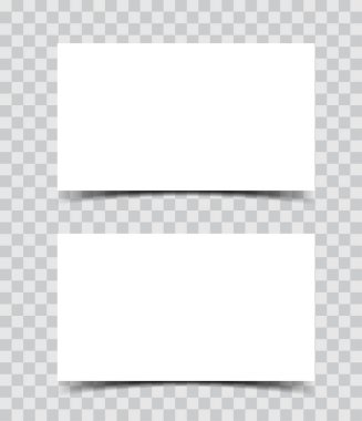 Kartvizit boş şablon gerçekçi vektör modellemesi izole edildi