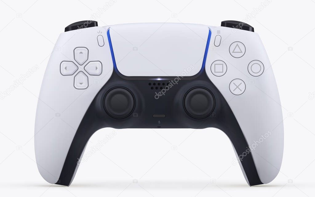 Play station vector gamepad controller on white