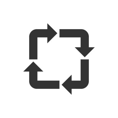 Beyaz arkaplanda izole edilmiş ok tiraj vektörü sembolü