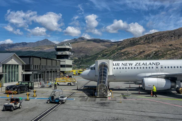 Aeropuerto Queenstown Iata Zqn Oaci Nzqn Encuentra Frankton Otago Nueva — Foto de Stock