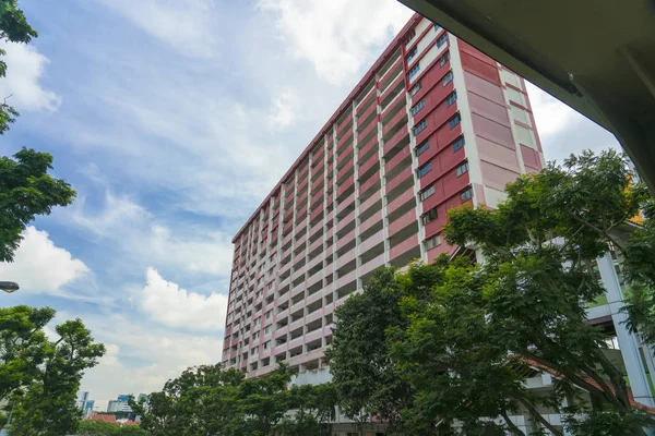 Singapura Maio 2018 Rochor Centro Vermelho Edifício Com Céu Azul — Fotografia de Stock