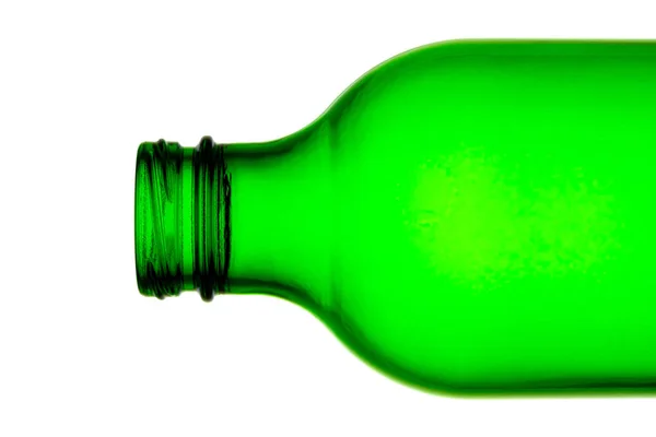 Body Neck Finish Beer Bottle White Background — Stock Photo, Image