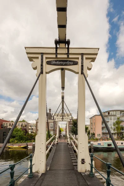 Storico Drieharingenbrug Threeharingsbridge Uno Stretto Ponte Che Collega Due Isole — Foto Stock