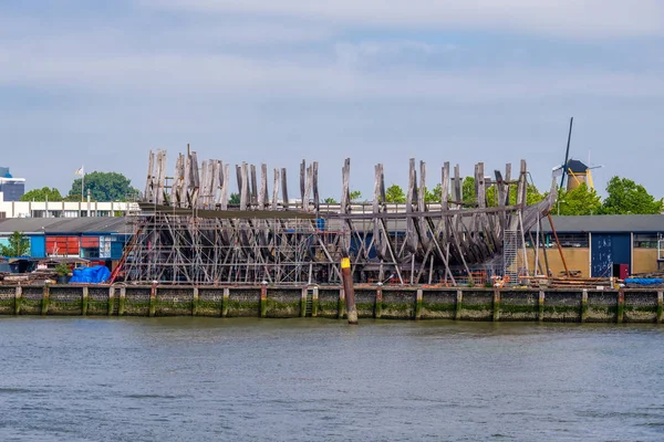 Reconstructie Van Een Historisch Voc Schip Delft 1782 1797 Haven — Stockfoto