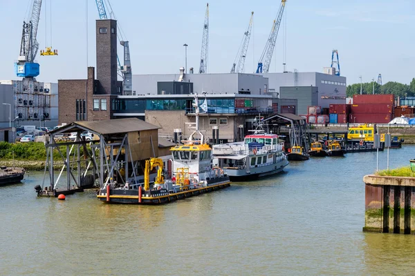 Rotterdami Kikötő Sajátosságait Hollandia Rotterdami Kikötői Szolgáltatások Harbor Rotterdam Hollandia — Stock Fotó