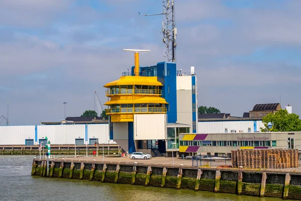 Porto Rotterdam Paesi Bassi Uno Dei Tanti Centri Controllo Del — Foto Stock
