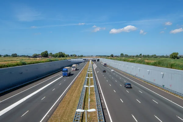Schiedam Holandia Lipca 2018 Autostrada Delft Schiedam Holandia Nowoczesna Autostrada — Zdjęcie stockowe