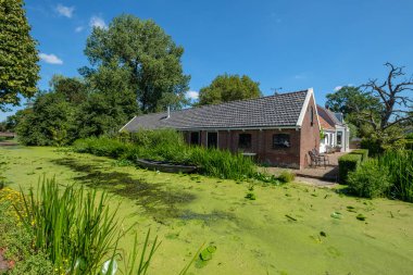 Güzel tarihi eski köy, Maasland, Hollanda yakın bir çiftlik. Maasland içinde province, Güney Hollanda, Hollanda bir köydür.