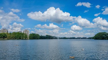 Sloterplas, Amsterdam, Hollanda batıda adında güzel bir Gölü boyunca daire daireler.