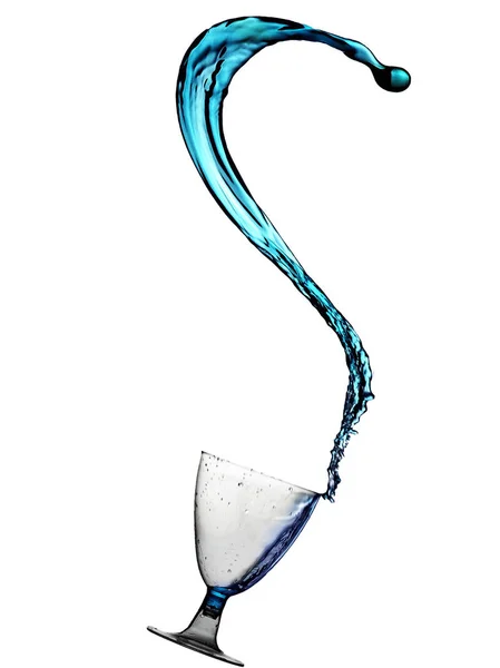 Mavi su sıçrama cam 2