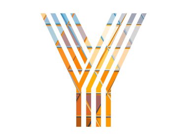 izole edilmiş alfabe y harfi beyaz arkaplan üzerinde izole