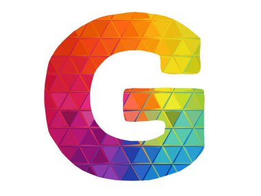 izole edilmiş alfabe g harfi beyaz arkaplanda izole edildi