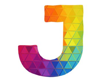 izole edilmiş alfabe j harfi beyaz arkaplan üzerinde izole