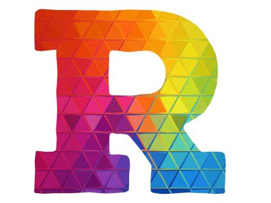 izole edilmiş alfabe r harfi beyaz arkaplan üzerinde izole