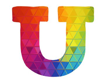 izole edilmiş alfabe u harfi beyaz arkaplan üzerinde izole