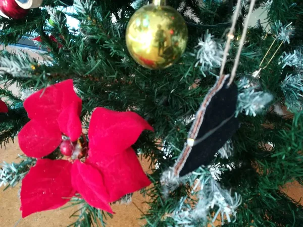 Украшены Рождественские Украшения Елке Концепция Нового Года Веселого Праздника — стоковое фото