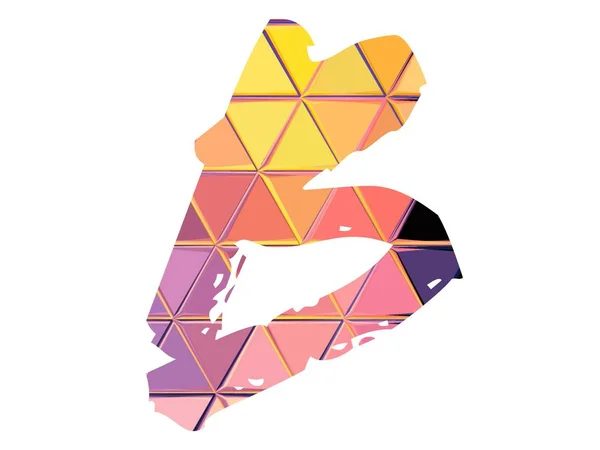 izole edilmiş alfabe b harfi beyaz arkaplanda izole edildi