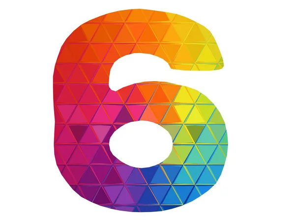 Beyaz arkaplanda izole edilmiş 6 numara