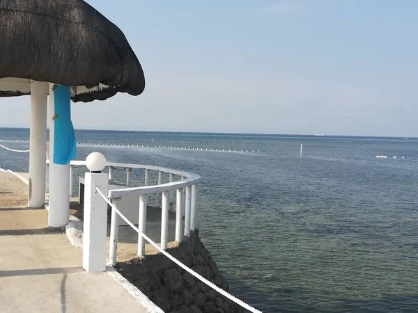 Giorno Colpo Molo Sulla Spiaggia Resort — Foto Stock