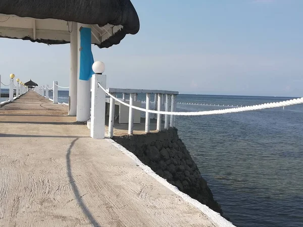 Giorno Colpo Molo Sulla Spiaggia Resort — Foto Stock