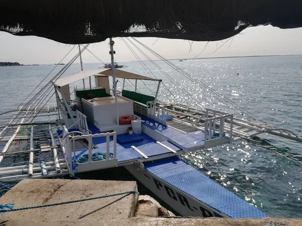 Jour Prise Vue Bateau Pêche Dans Baie Marina — Photo