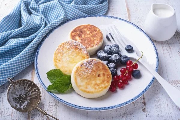 Färskost pannkakor — Stockfoto