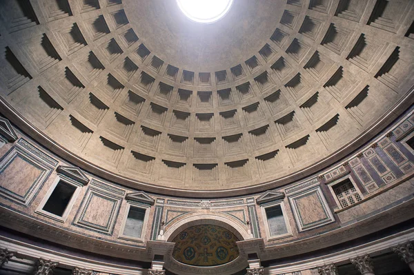 Vedere Interioară Domului Panteonului Din Roma Italia — Fotografie, imagine de stoc