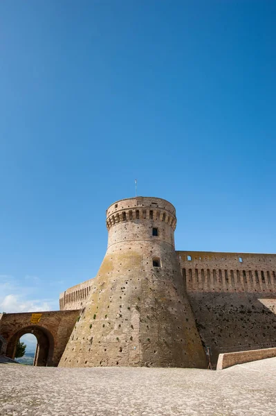 Acquaviva Picena Castelo Conhecido Como Mastio Cilindrico Della Rocca Itália — Fotografia de Stock