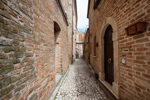 Vicolo Ripatransone Piccolo Villaggio Marche Italia — Foto Stock