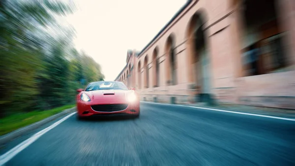 Cabriolet Sportscar Moving Road Motion Blur — Stock Photo, Image