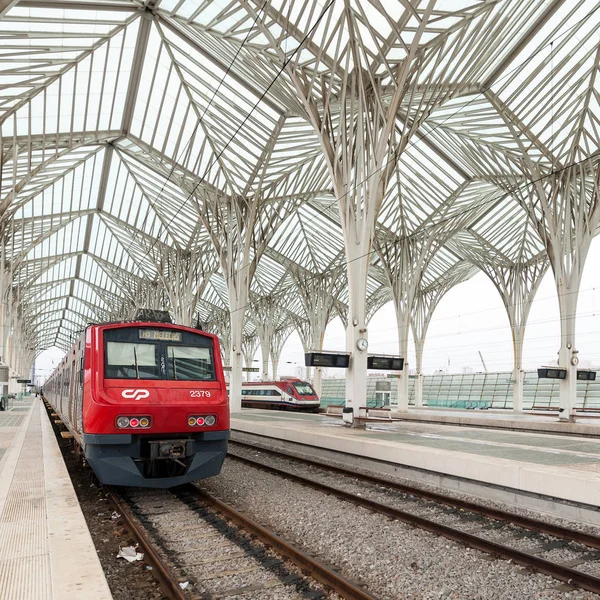 Lizbon Portekiz Ocak 2014 Oriente Istasyonu Istasyon Santiago Calatrava Tarafından — Stok fotoğraf