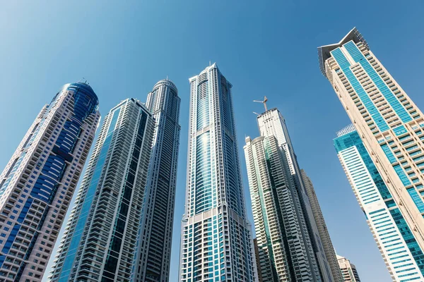 Dubaj Zea Marca 2014 Panoramiczny Widok Dubai Marina Cayan Tower — Zdjęcie stockowe