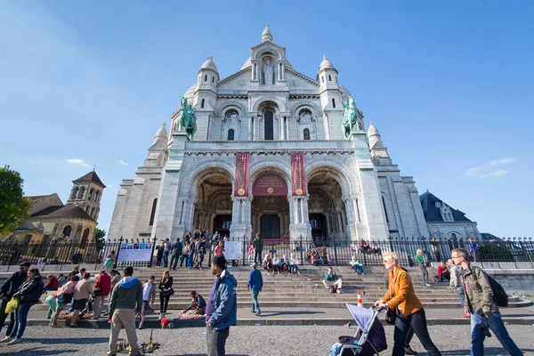 Paryż Francja Maja 2014 Sacre Coeur Cathedral Został Zaprojektowany Przez — Zdjęcie stockowe