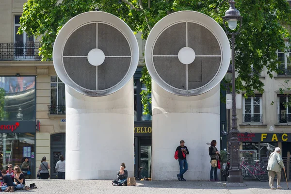 Paris França Maio 2014 Tubos Frente Centro Georges Pompidou Estrutura — Fotografia de Stock
