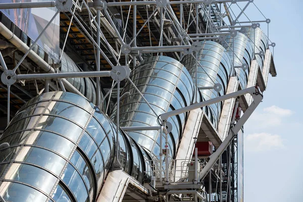 Paris Frankrike Maj 2014 Rulltrappa Den Centrerar Georges Pompidou Strukturen — Stockfoto