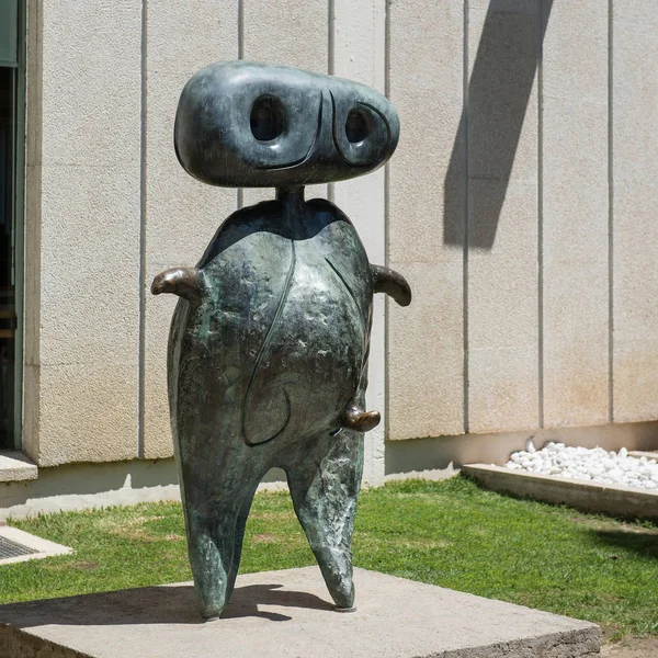 Barcelona España Junio 2014 Escultura Frente Fundación Joan Miro — Foto de Stock