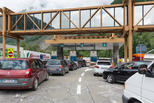 Courmayeur Włochy Sierpnia 2014 Wejście Tunelu Mont Blanc — Zdjęcie stockowe