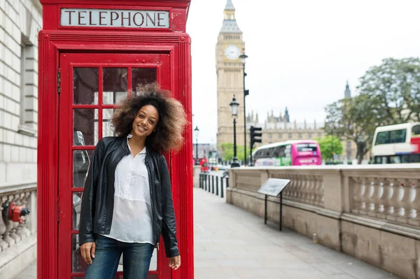 Joven Atractiva Mujer Afroamericana Londres —  Fotos de Stock