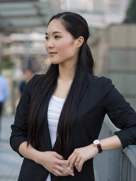 Close Portrait Young Confident Businesswoman — стоковое фото