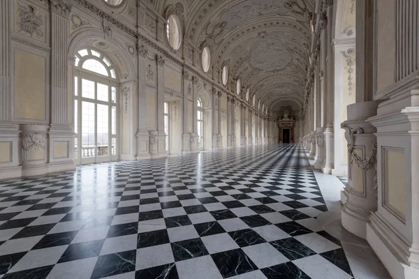 Turin Itália Fevereiro Circa 2018 Galeria Diana Palácio Real Venaria — Fotografia de Stock