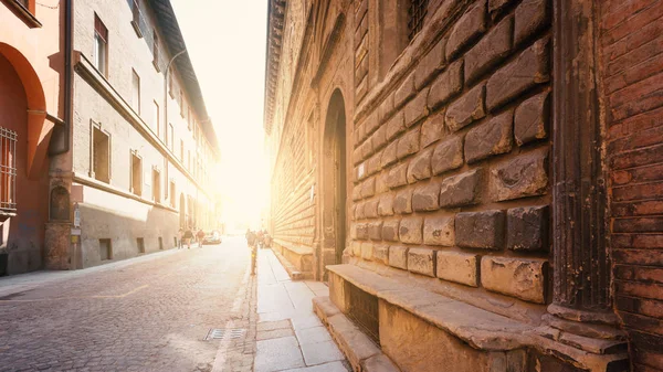 Massimo Azeglio Street Scenic View Met Flare Bologna Italië — Stockfoto