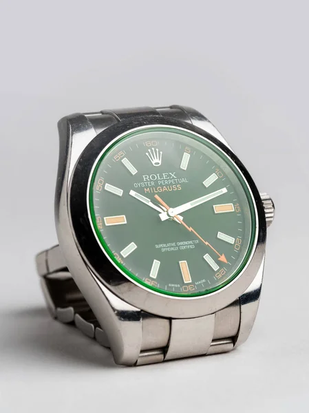 Rolex Oyster Perpetual Milgauss Assistir Close Tiro — Fotografia de Stock