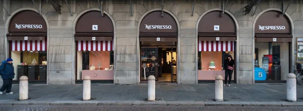 Parma Italia Diciembre 2018 Nespresso Centro Ciudad —  Fotos de Stock